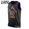 Maillot Basket Enfant Los Angeles Lakers Personnalisé 2025-26 Nike City Edition Noir Swingman